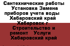 Сантехнические работы. Установка/Замена приборов учета воды - Хабаровский край, Хабаровск г. Строительство и ремонт » Услуги   . Хабаровский край